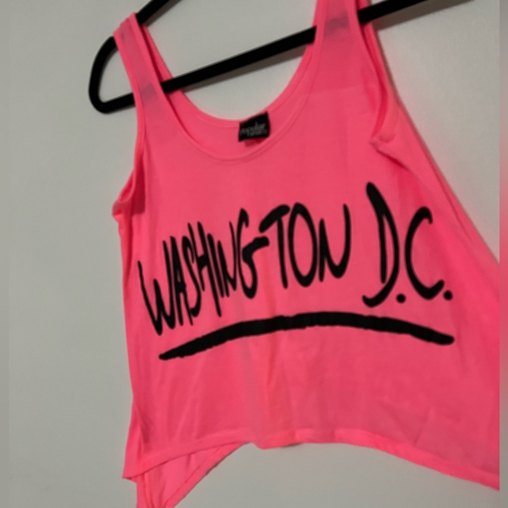 neon pink washington dc tank top